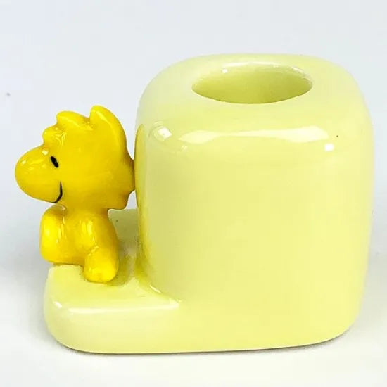 SNOOPY Toothbrush stand with figure - Yellow