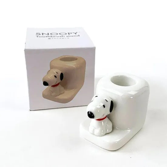 SNOOPY Toothbrush stand with figure - White
