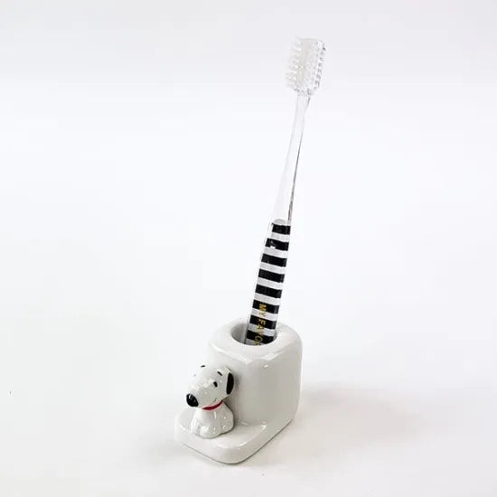 SNOOPY Toothbrush stand with figure - White