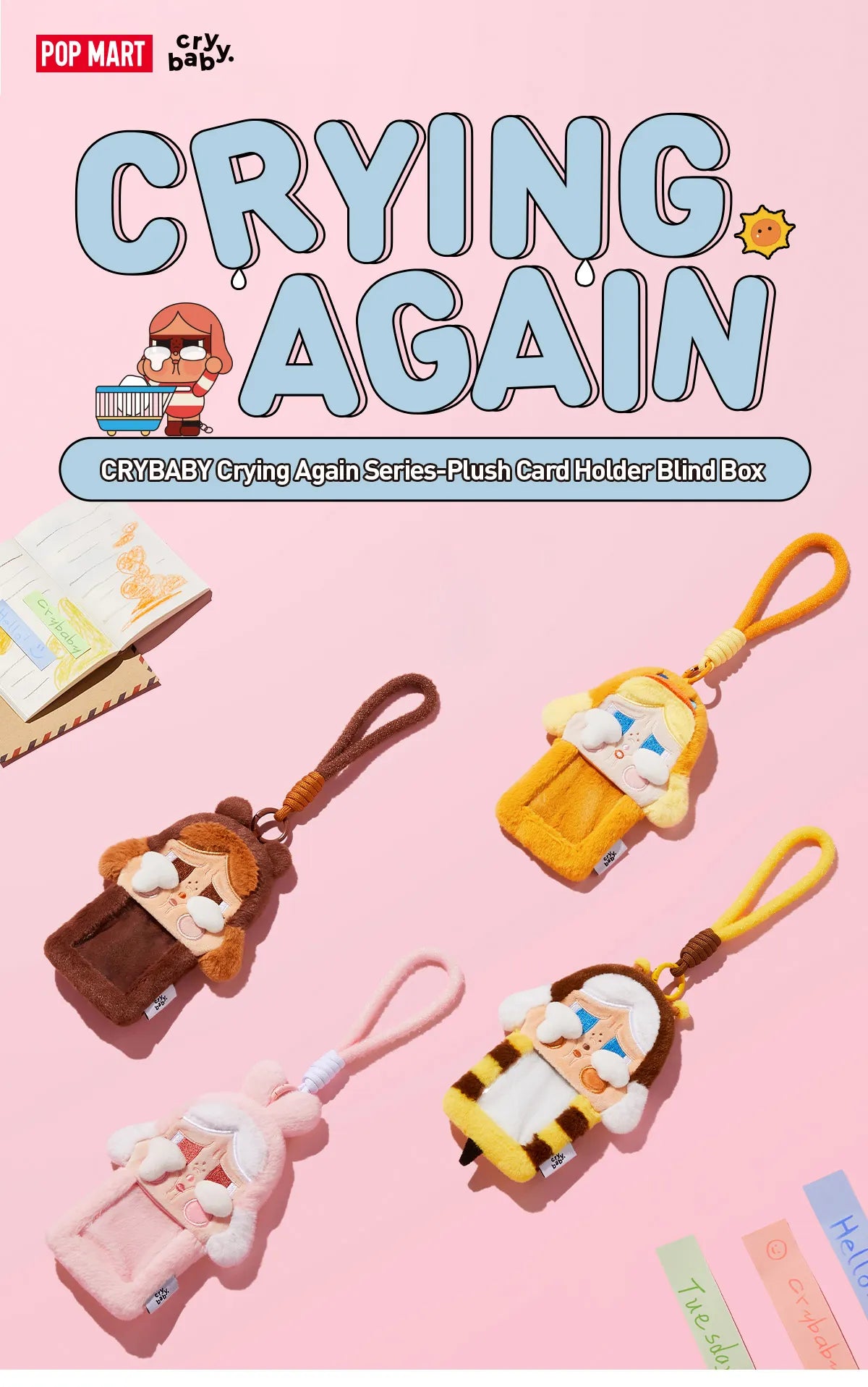 POPMART CRYBABY Crying Again Series-Card Holder Blind Box