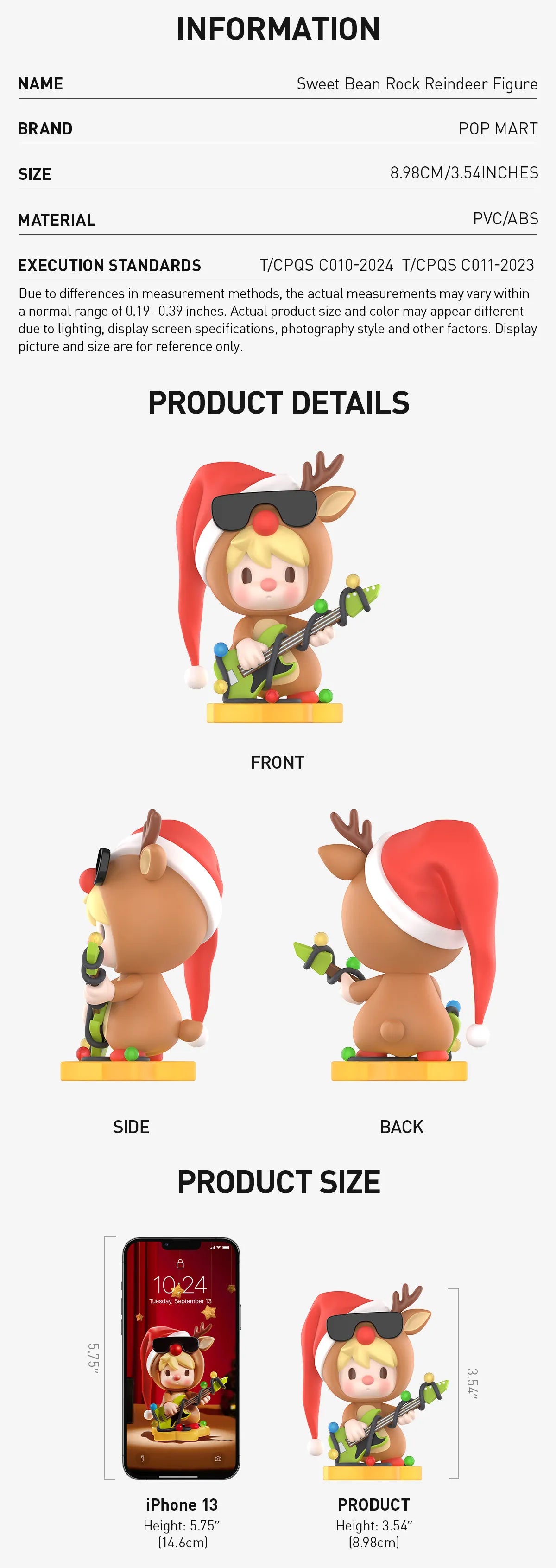 POPMART Sweet Bean Rock Reindeer Figure