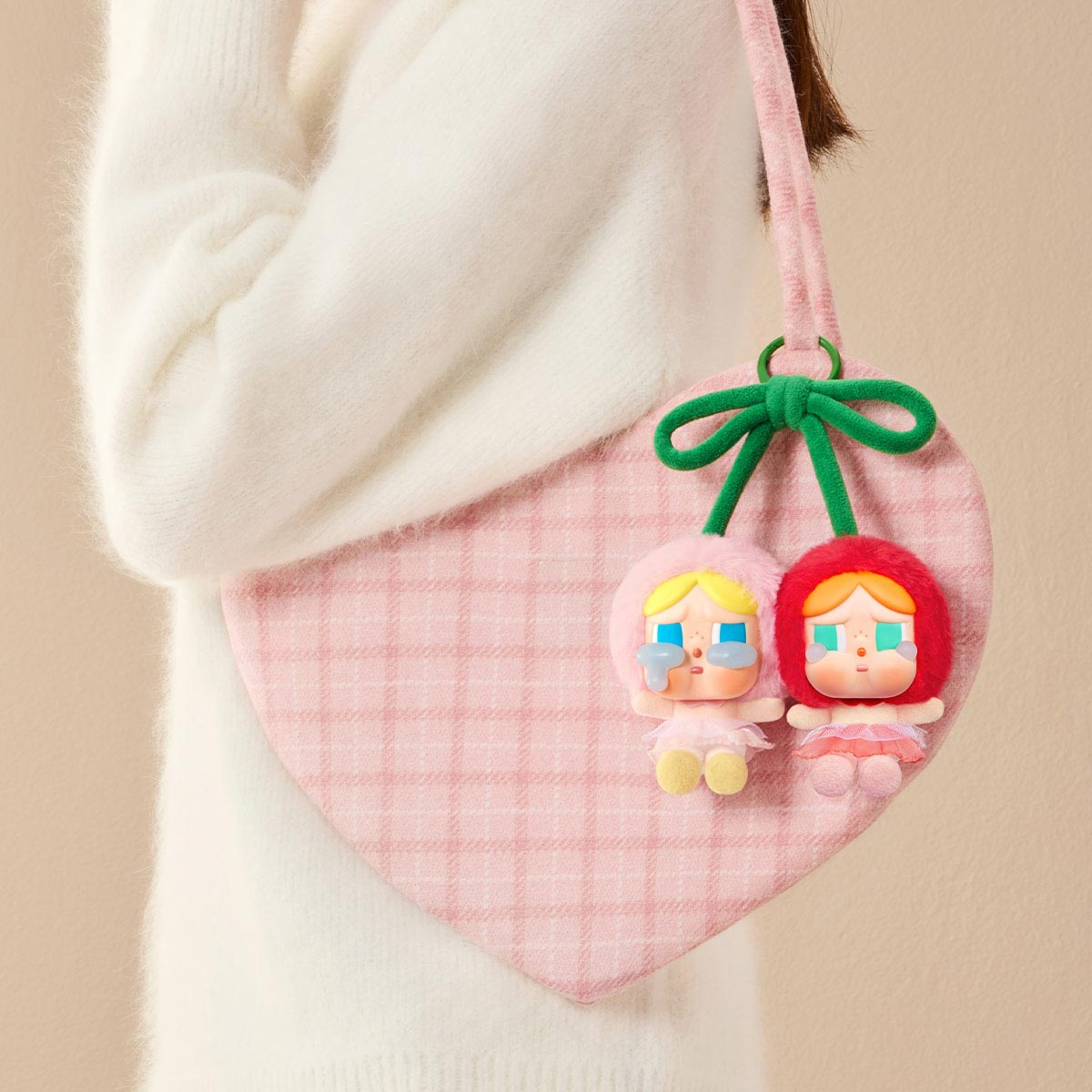 POPMART CRYBABY Crying For Love Series-Vinyl Plush Hanging Card (Love You Cherry Much)