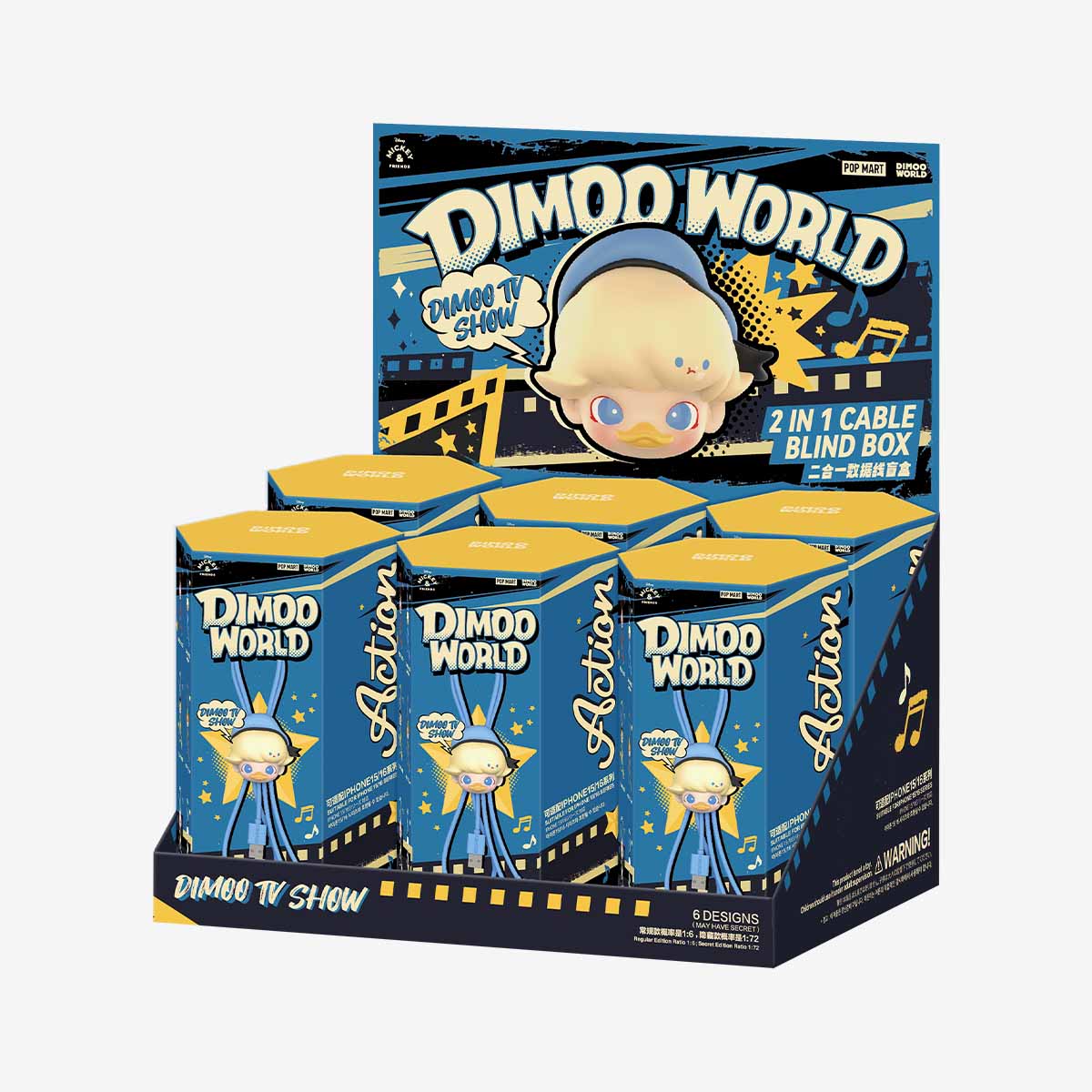POPMART DIMOO WORLD × DISNEY Series-2 in 1Cable Blind Box