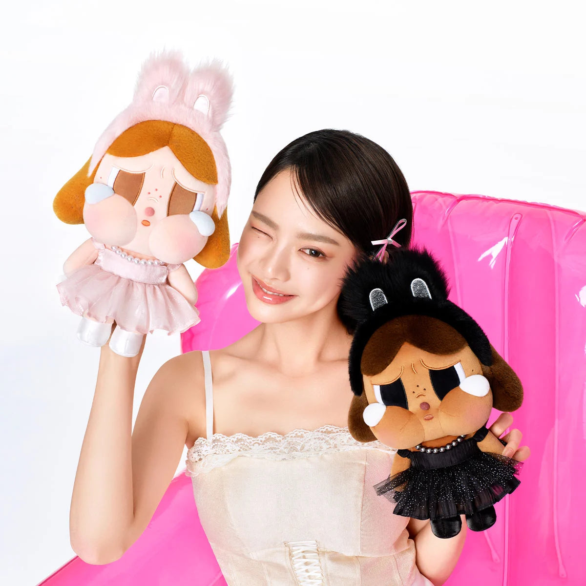 POPMART CRYBABY SHINY SHINY SERIES-Plush Doll (Pink)