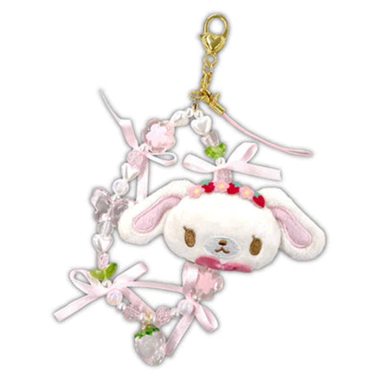 Sanrio JP - Sugarbunnies Plush Phone Strap - White Rabbit