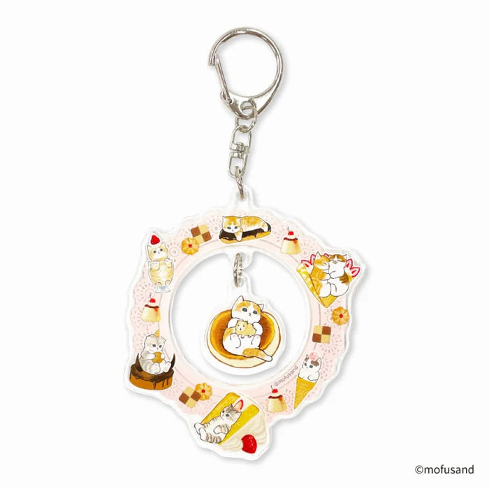 MOFUSAND Swinging Acrylic Key Chain - Cat : Dessert