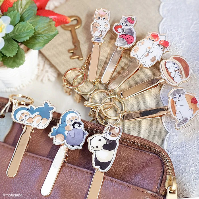 MOFUSAND Clip Key Charm - Clip Key Charm - Fruit Cat : Strawberry Nyan