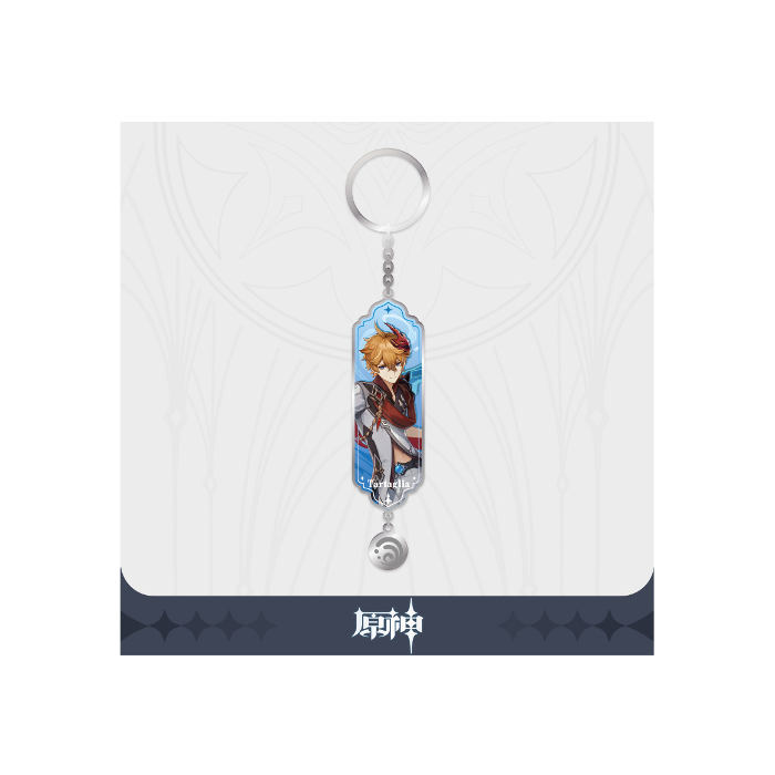 Genshin Impact Character Drawing Card Metal Keychain: Tartaglia aka Childe