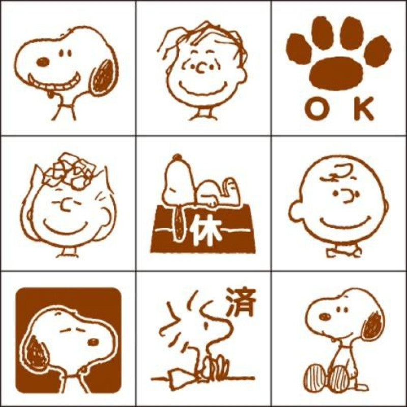SNOOPY Check Stamp Ck9-015 Set 7mm Beverly