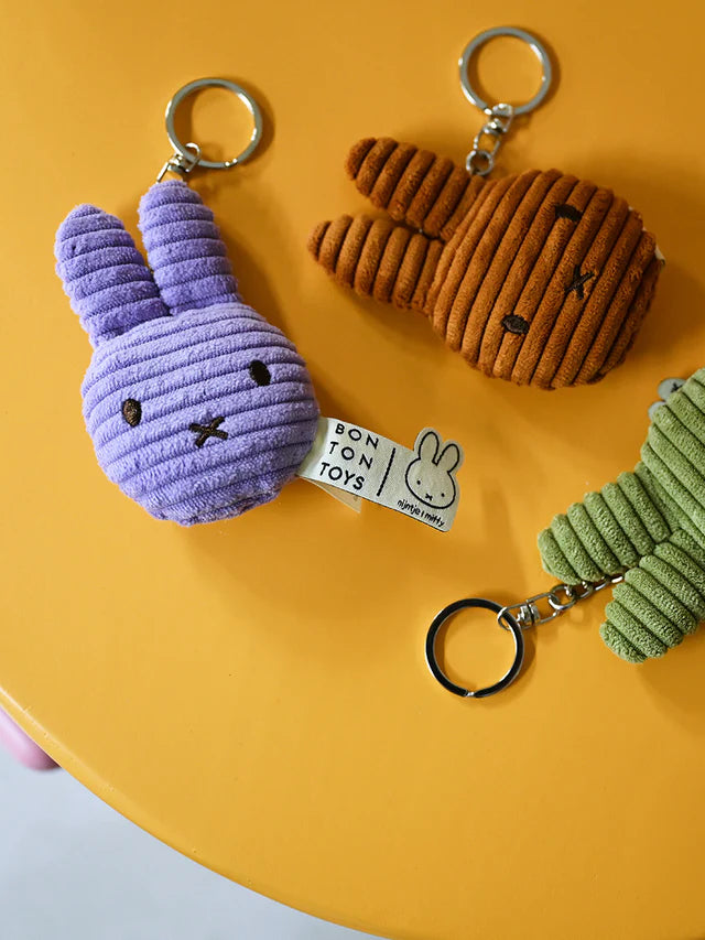 MIFFY Flat Keychain ECO Corduroy 10 cm -Cinnamon