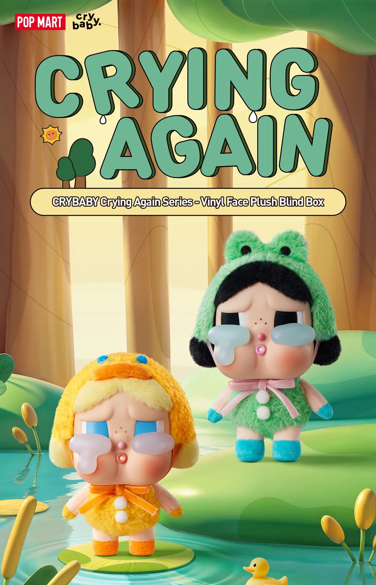 POPMART Vinyl Plush - CRYBABY Crying Again Series