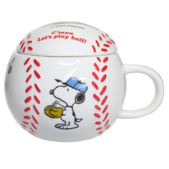 SNOOPY Porcelain Mug - Snoopy : Baseball