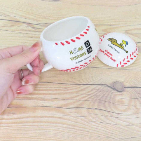 SNOOPY Porcelain Mug - Snoopy : Baseball