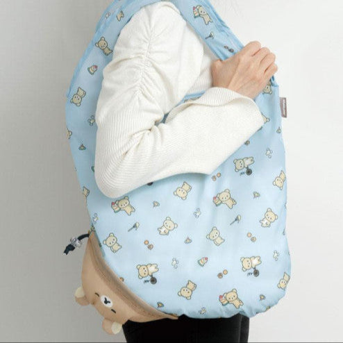Rilakkuma Eco Shopping Bag With Pocket - Chairoikoguma : Orange