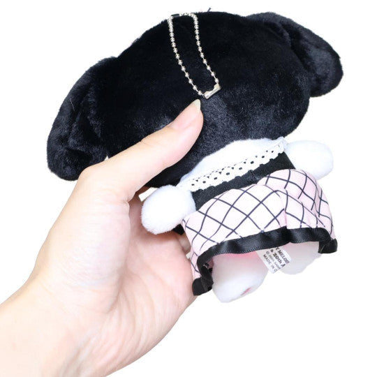 SANRIO JP Mascot Holder - My Melody : Black Pink Grid Dress