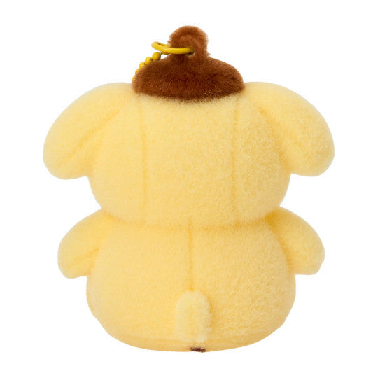 Sanrio JP Original Flocked Figure Mascot Keychain - Pompompurin