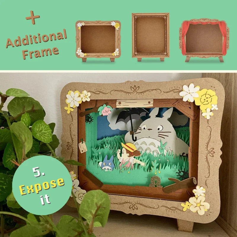 Paper Theatre Totoro Under the moon - My Neihgbor Totoro