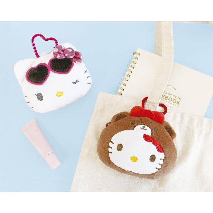 Sanrio HK Plush Zipper with Carabiner MC KT Leopard Print