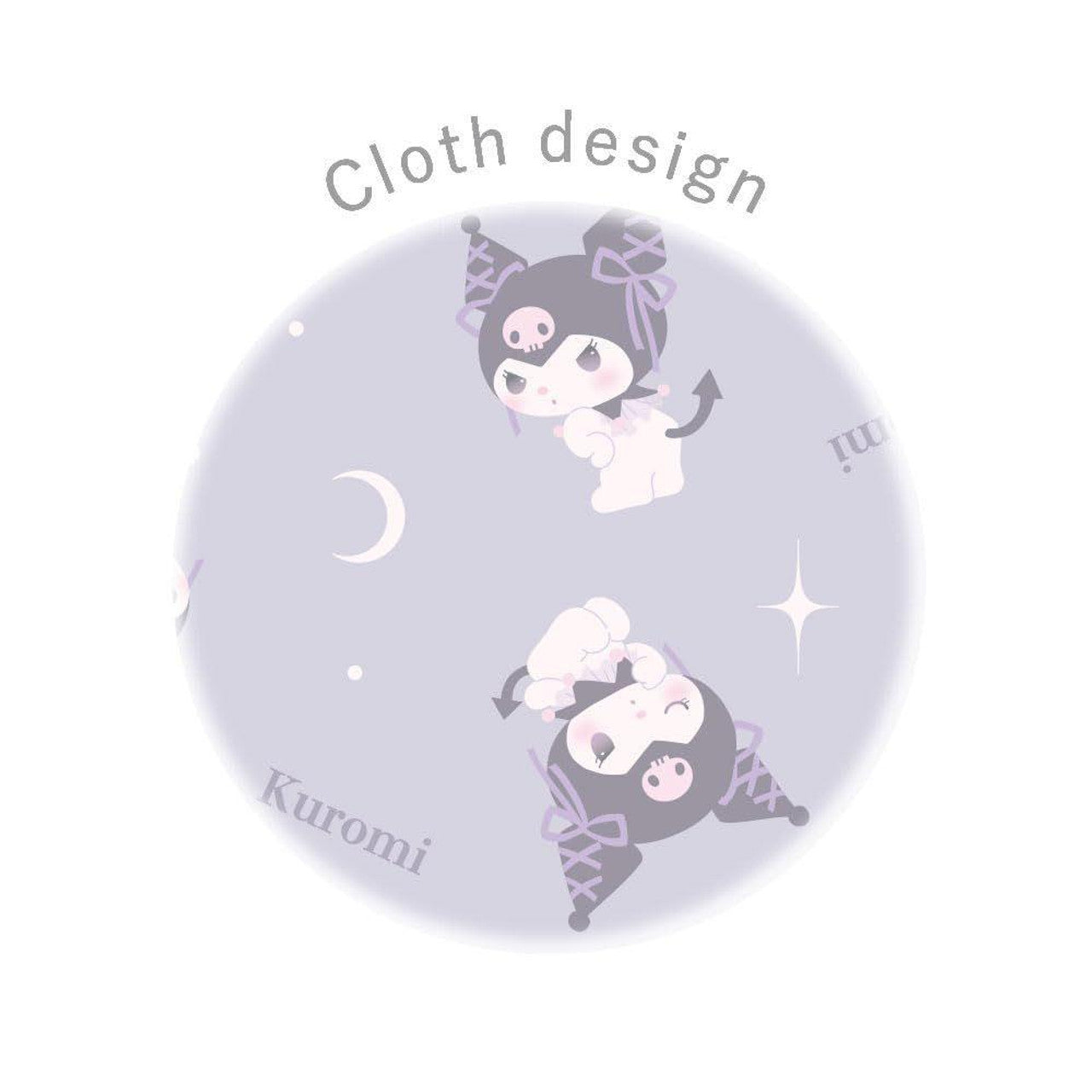 Sanrio Kuromi Ribbon Layered Ribbon Scrunchie Ballet Core