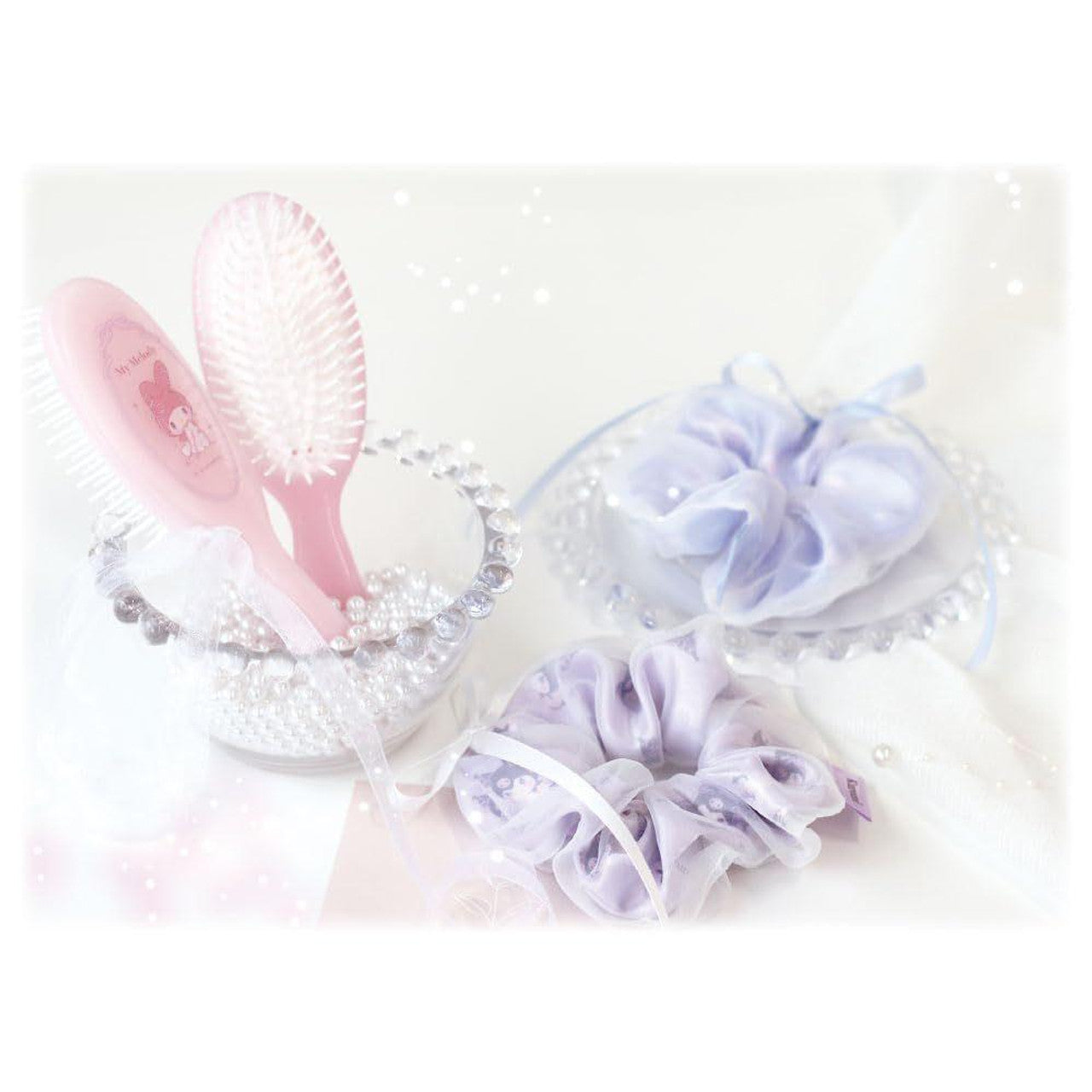 Sanrio Kuromi Ribbon Layered Ribbon Scrunchie Ballet Core