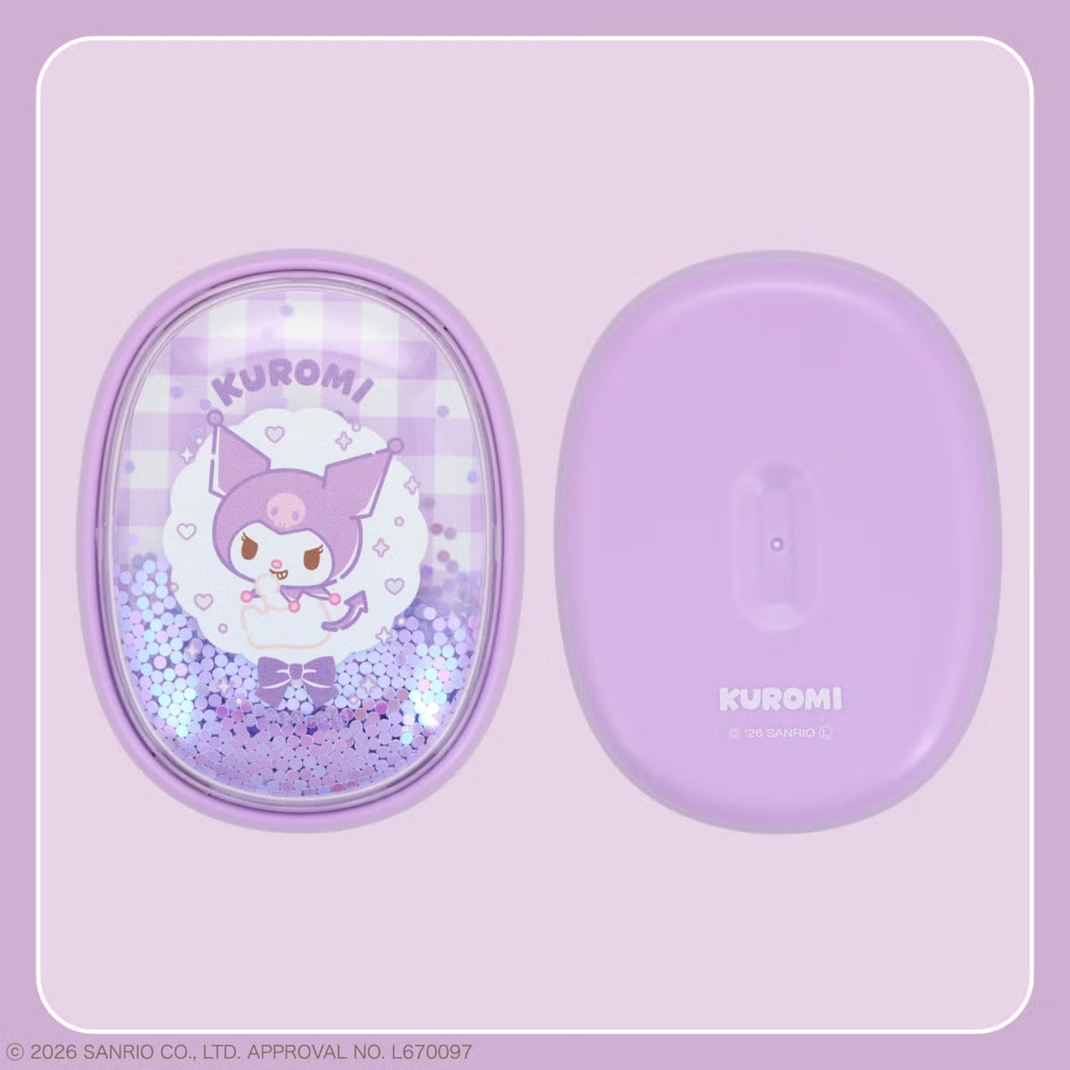 Sanrio Glitter Hairbrush <Kuromi>