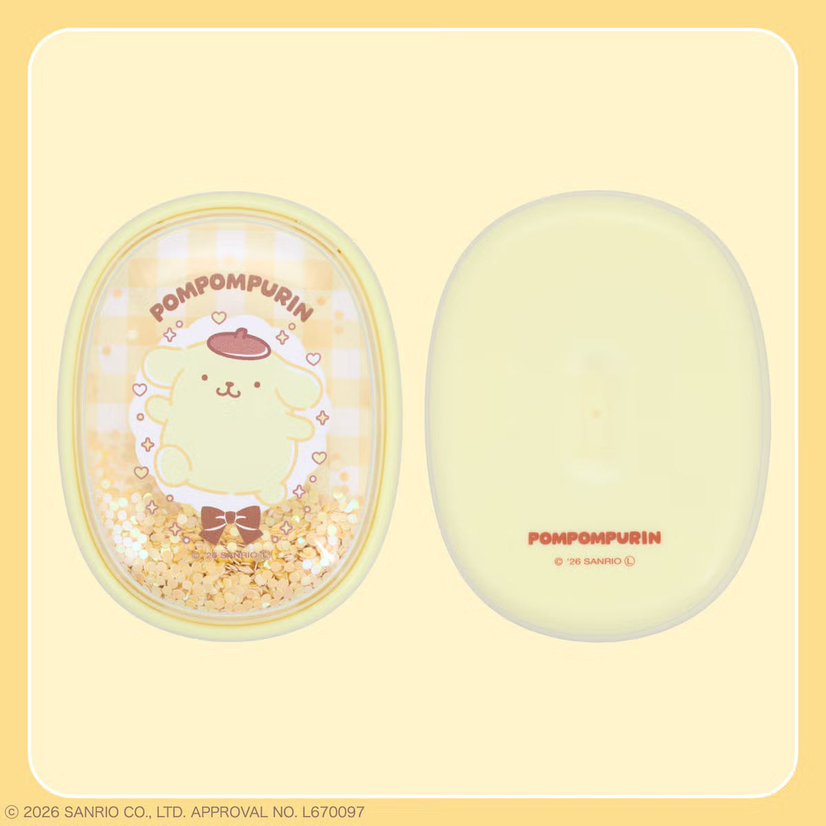 Sanrio Glitter Hairbrush <Pompompurin>