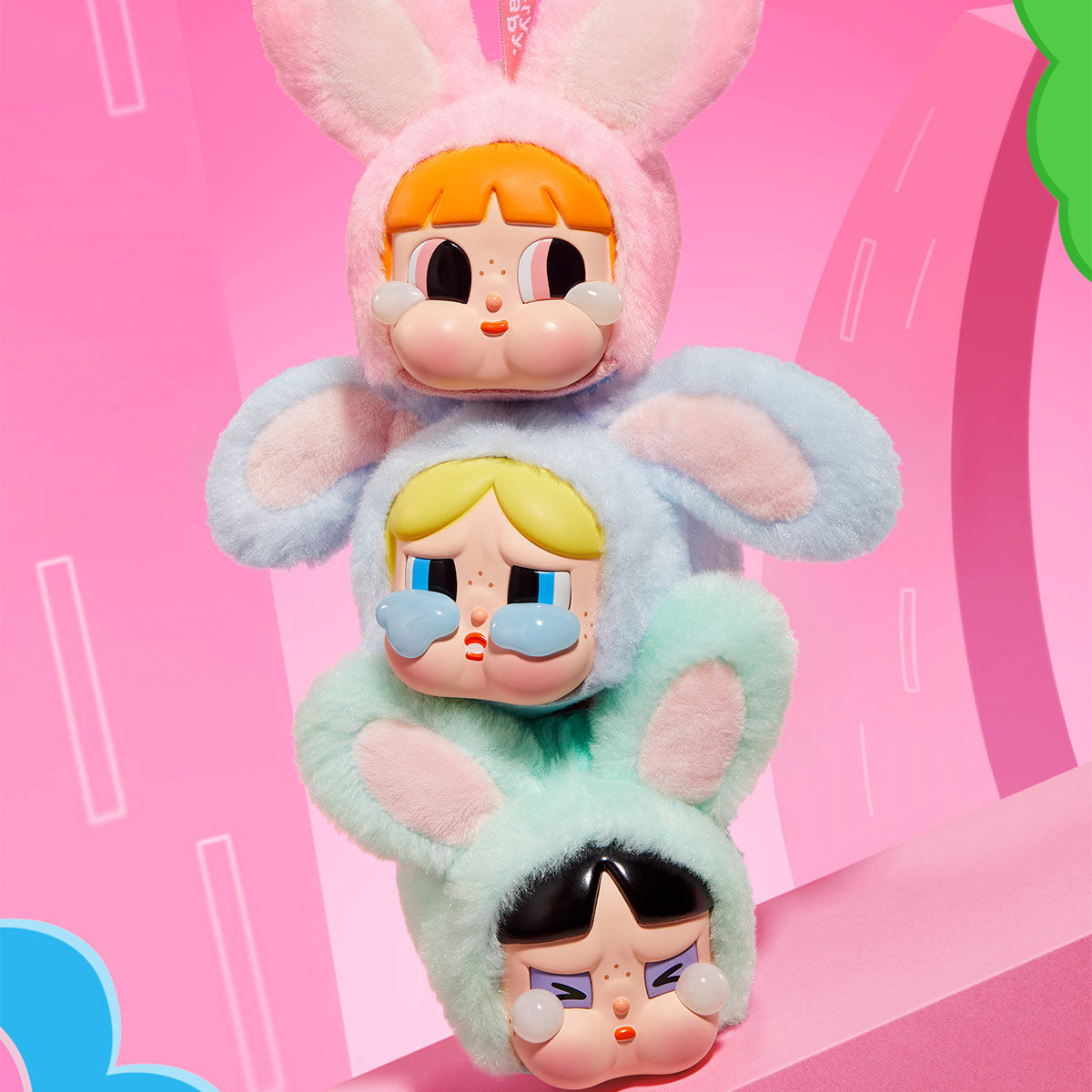 POPMART CRYBABY × Powerpuff Girls Series-Vinyl Face Plush Blind Box