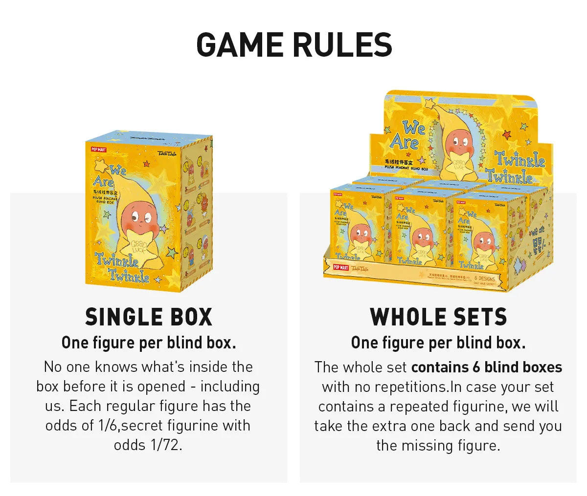 POPMART - We are Twinkle Twinkle Series-Plush Pendant