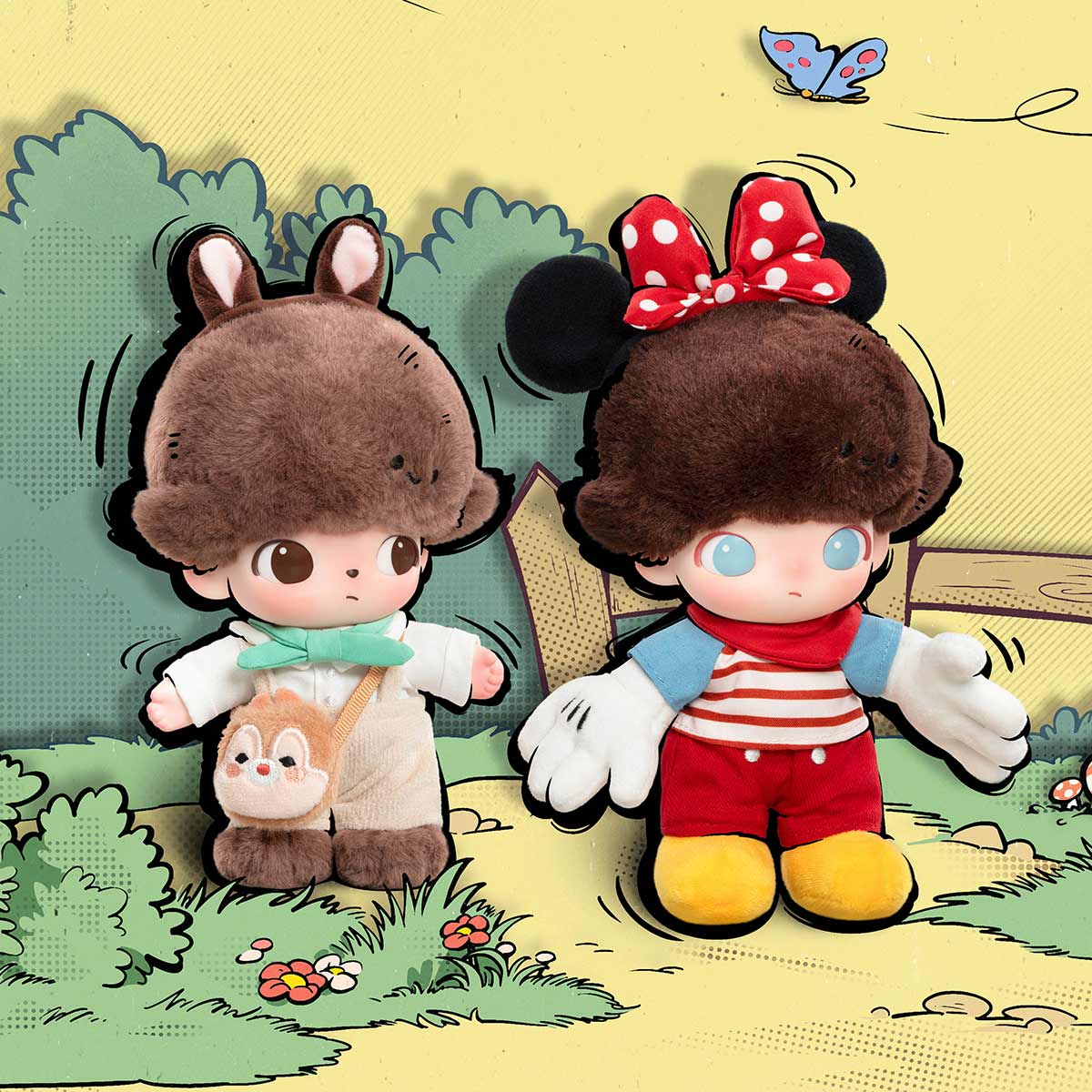 POPMART DIMOO WORLD × DISNEY Series-Vinyl Plush Keychain Blind Box