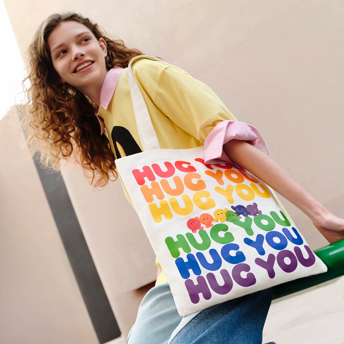 POPMART INSTINCTOY HUG YOU SERIES Canvas Bag