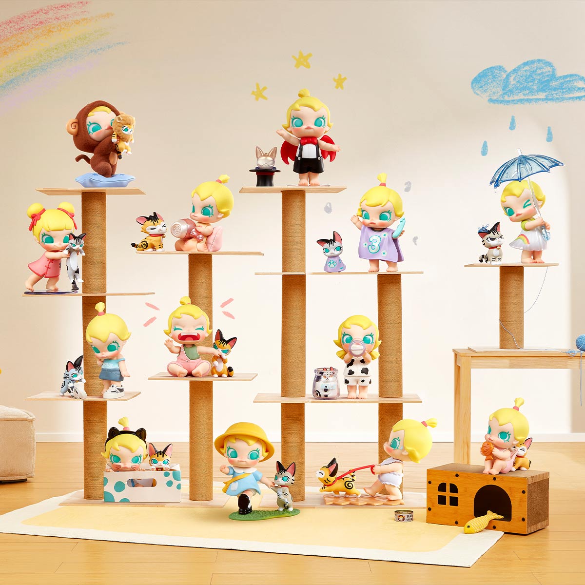 POPMART Baby Molly & Baby Tabby Series Figures