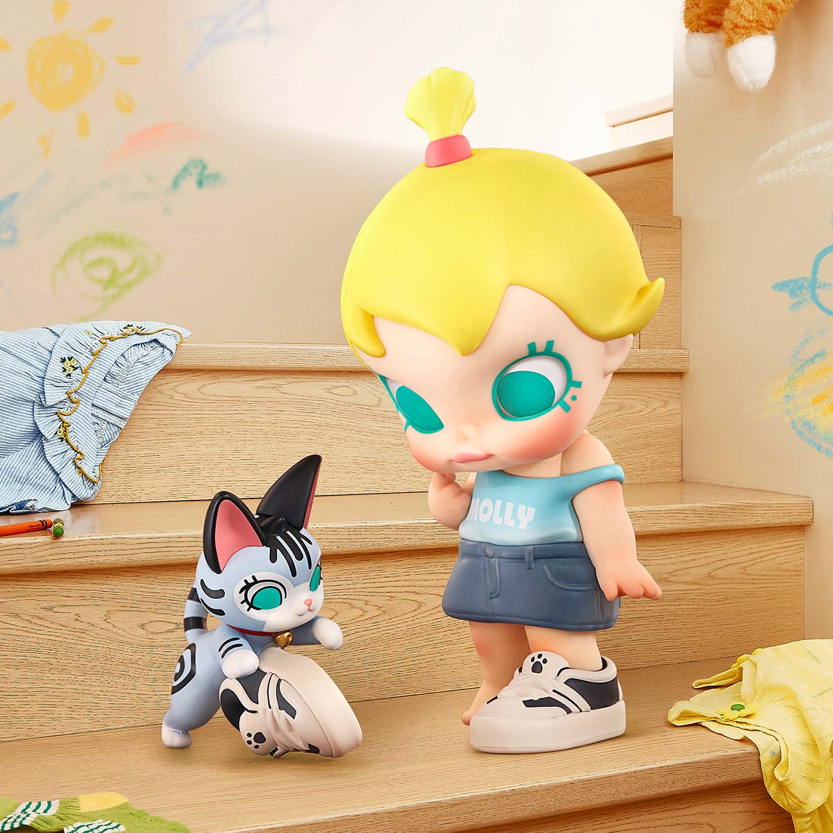 POPMART Baby Molly & Baby Tabby Series Figures