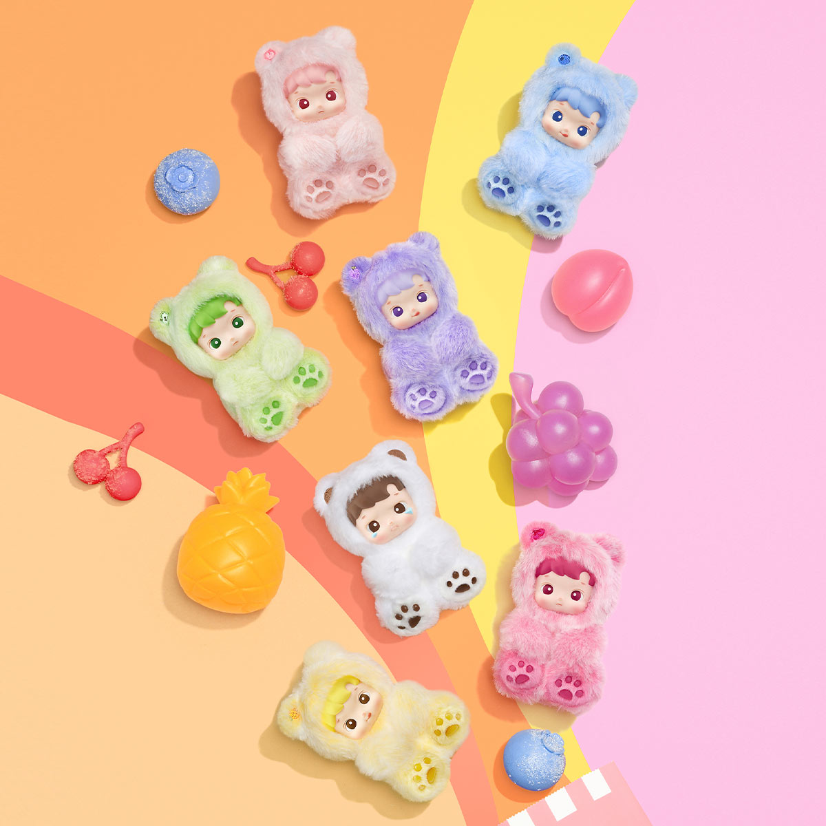 POPMART HACIPUPU Gummy Bear Series-Vinyl Plush Pendant Blind Box