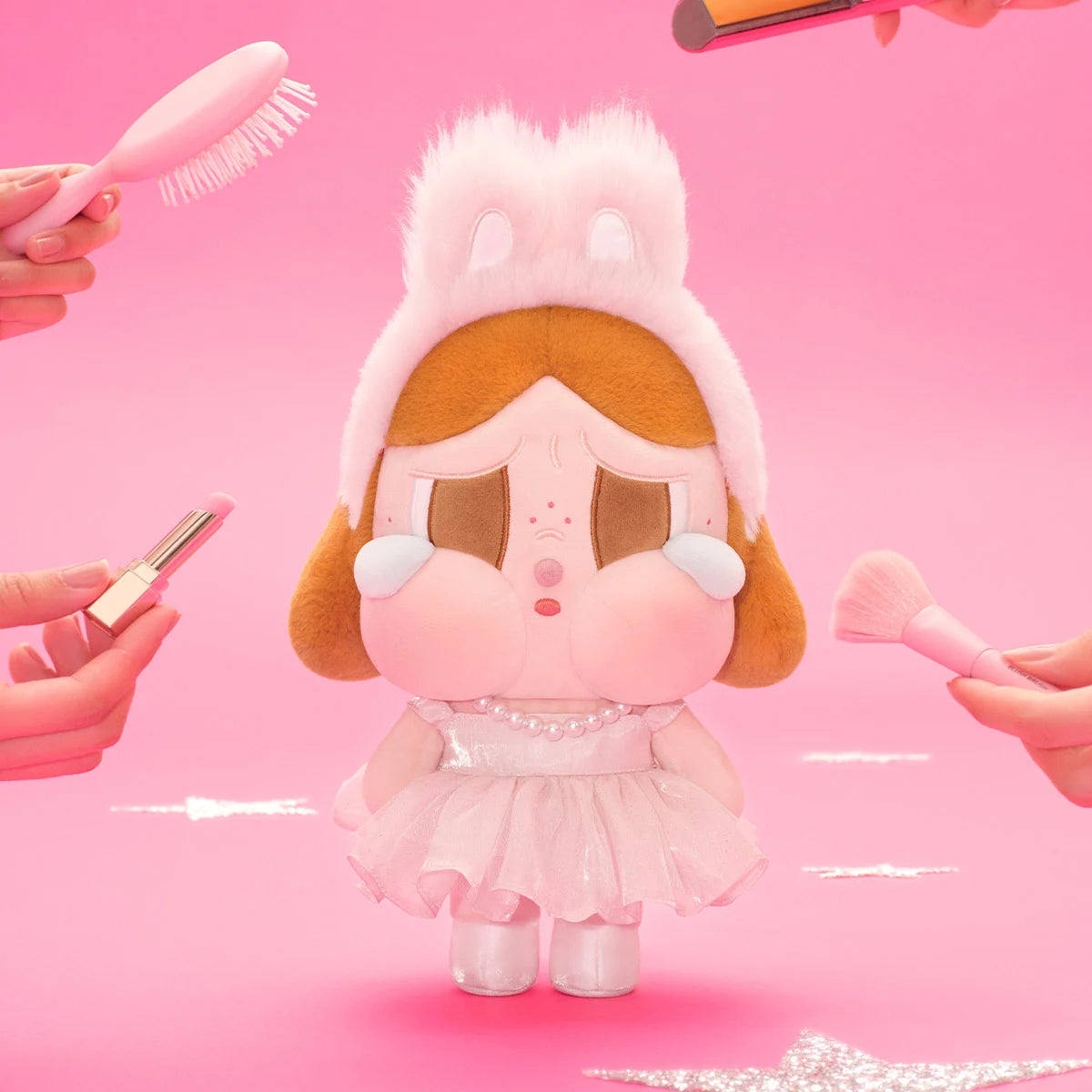 POPMART CRYBABY SHINY SHINY SERIES-Plush Doll (Pink)