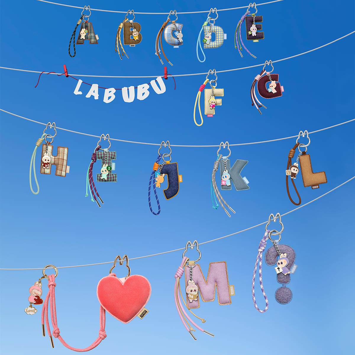POPMART THE MONSTERS Pin for Love Series- LetterPendant Blind Box (A-M)
