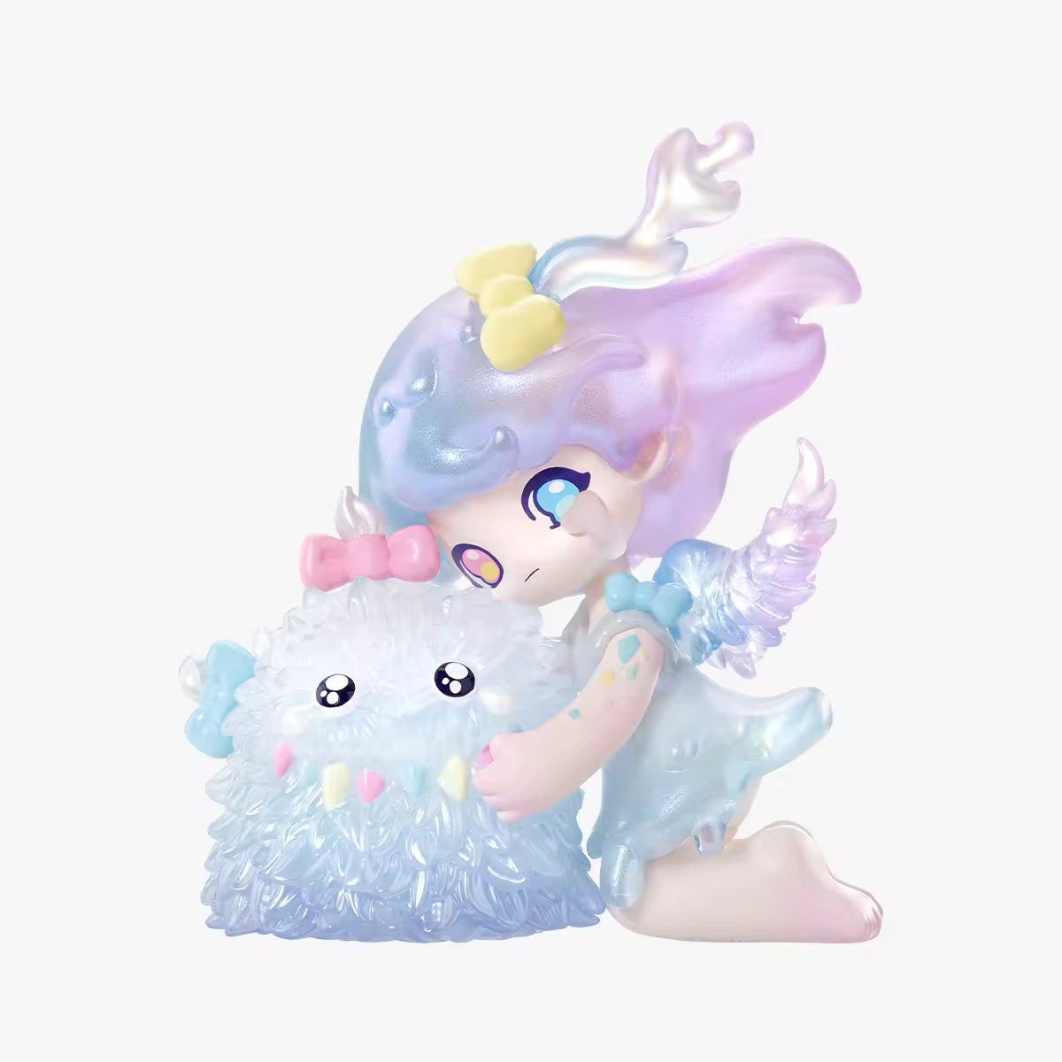 POP MART Azura × INSTINCTOY Snuggle with Bowy Fluffy Figure