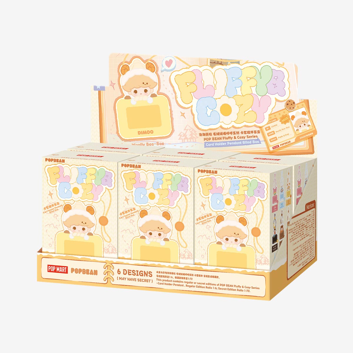 POPMART POP BEAN Fluffy & Cozy Series-Card Holder Pendant Blind Box