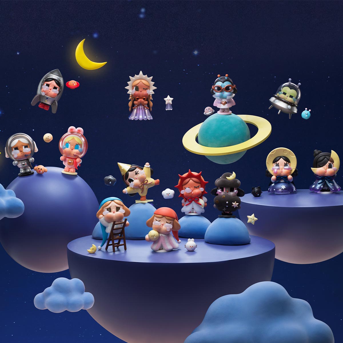 POPMART CRYBABY CRYING TO THE MOON SERIES FIGURES