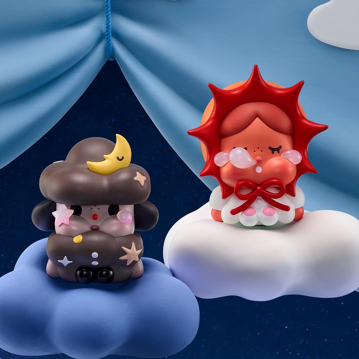 POPMART CRYBABY CRYING TO THE MOON-SITTING SERIES FIGURES