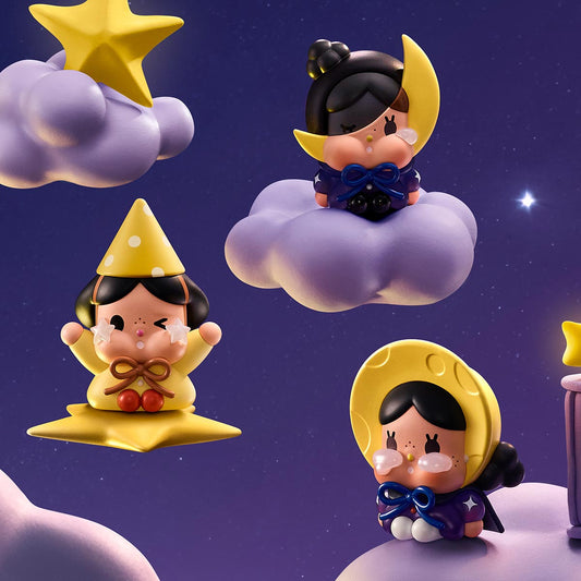 POPMART CRYBABY CRYING TO THE MOON-SITTING SERIES FIGURES