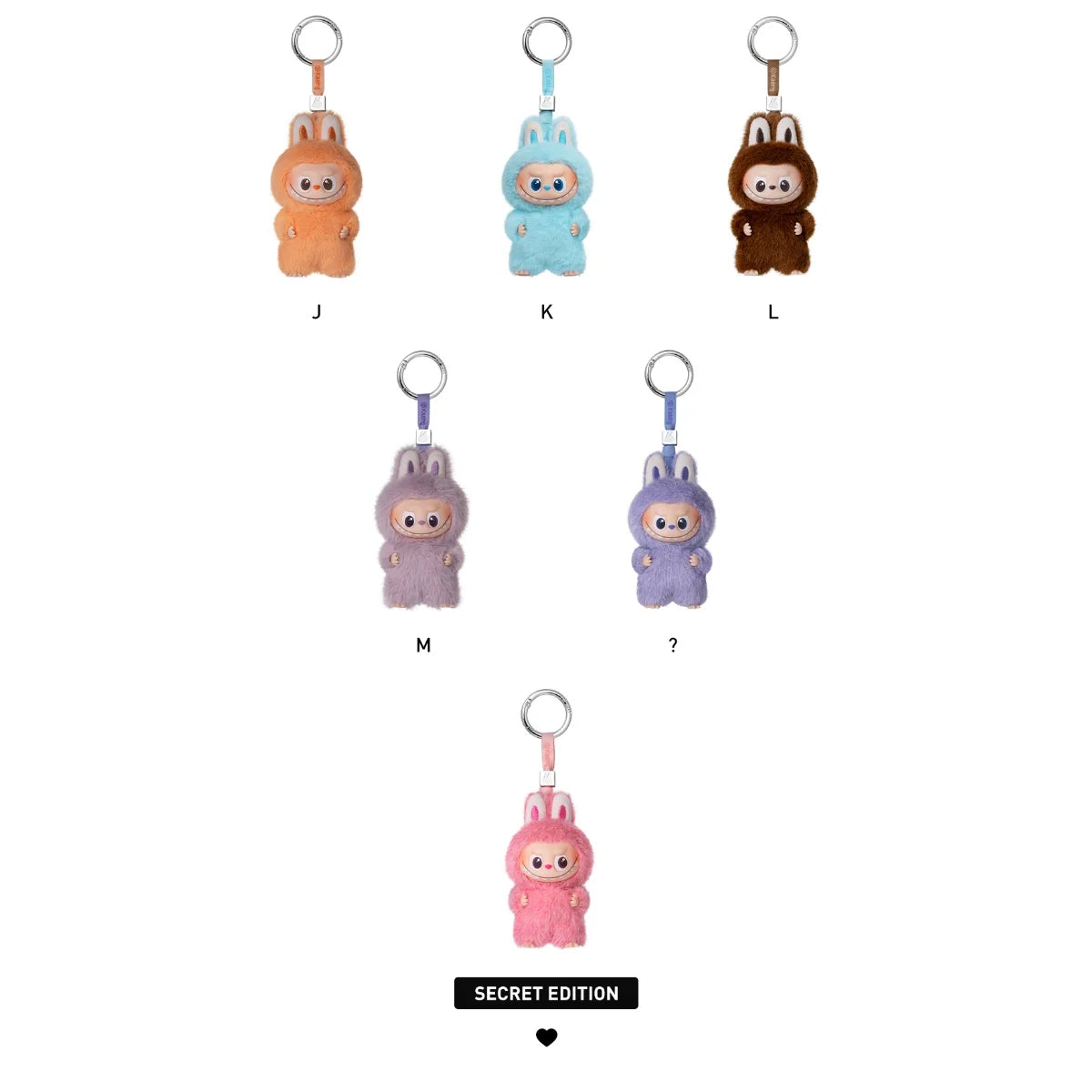 POPMART THE MONSTERS PIN FOR LOVE SERIES-VINYL Plush Pendant Blind Box (A-M)
