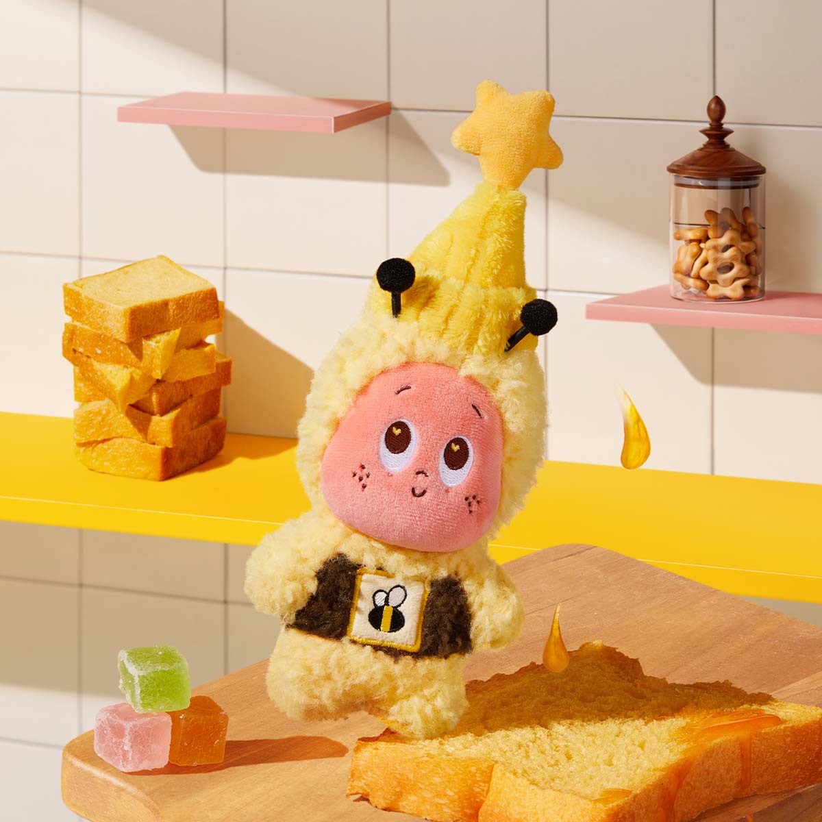POP MART MOON GELATO Series-Honey Plush Pendant