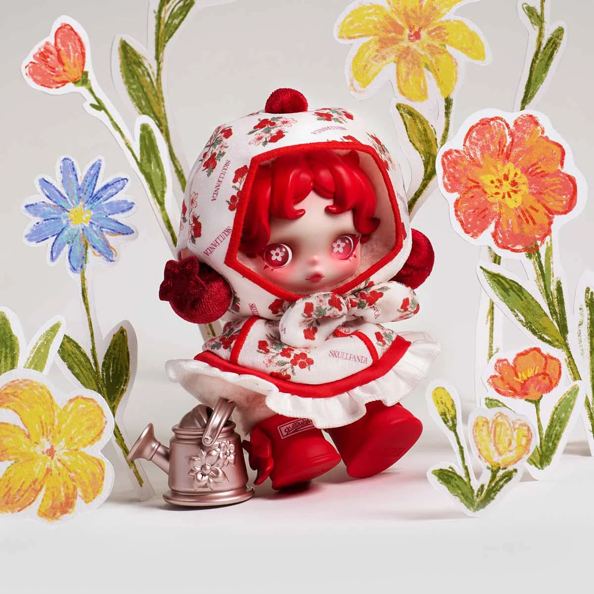 POP MART SKULLPANDA Amid Flowers Plush Doll Pendant