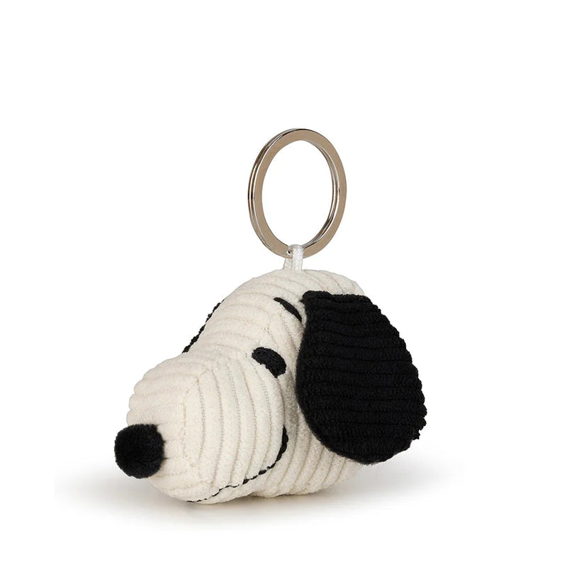 Snoopy EU Head Corduroy Cream keychain-4,5 cm-Cream
