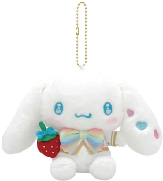 Japan Sanrio Mascot Holder - Cinnamoroll : 50th Anniversary Strawberry Newspaper