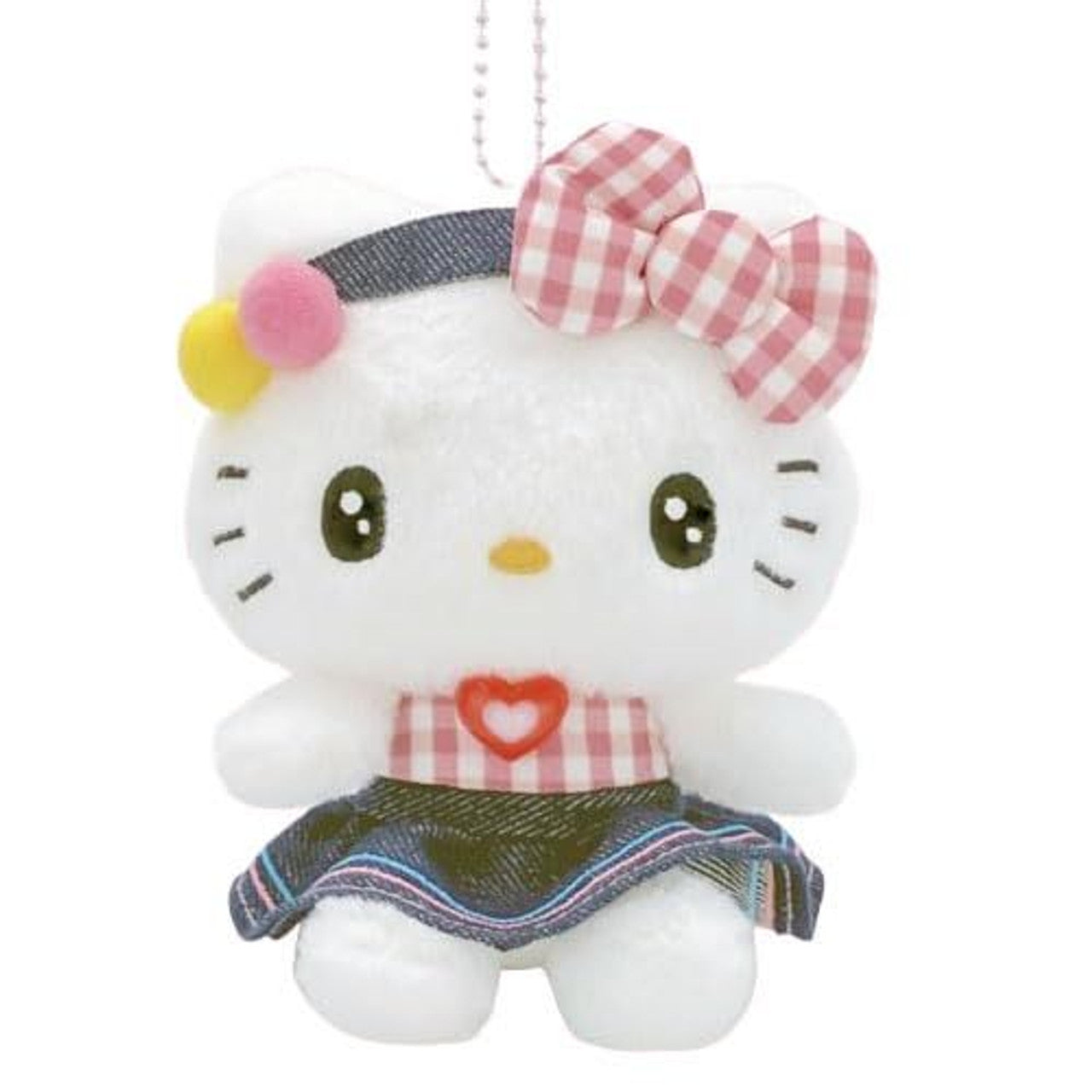 Japan Sanrio Mascot Holder - Hello Kitty : Gingham Denim
