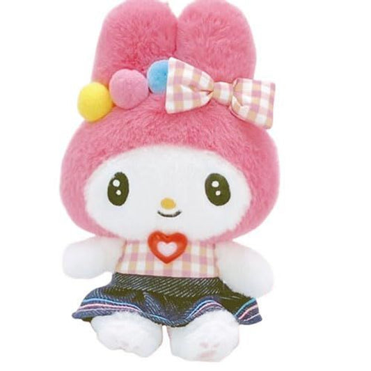 Japan Sanrio Mascot Holder - My Melody : Gingham Denim