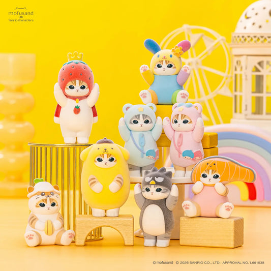 Mofusand x Sanrio Characters Fluffy Flock Figure Collection Vol. 3 (8 types in total)