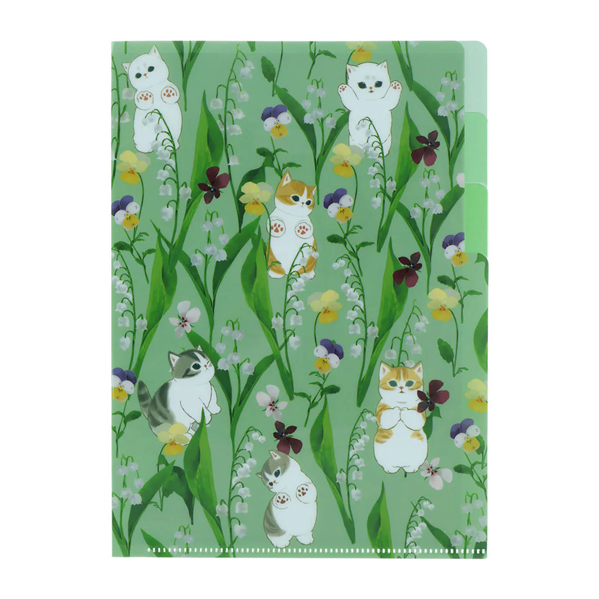 mofusand JP x Hibiya Kadan Clear File A5 3P (Lily of the Valley)