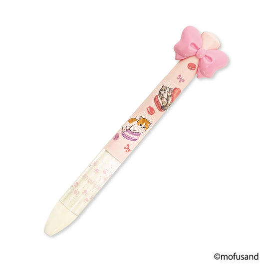 mofusand JP Ribbon Ballpoint Pen (Macaron Nyan)